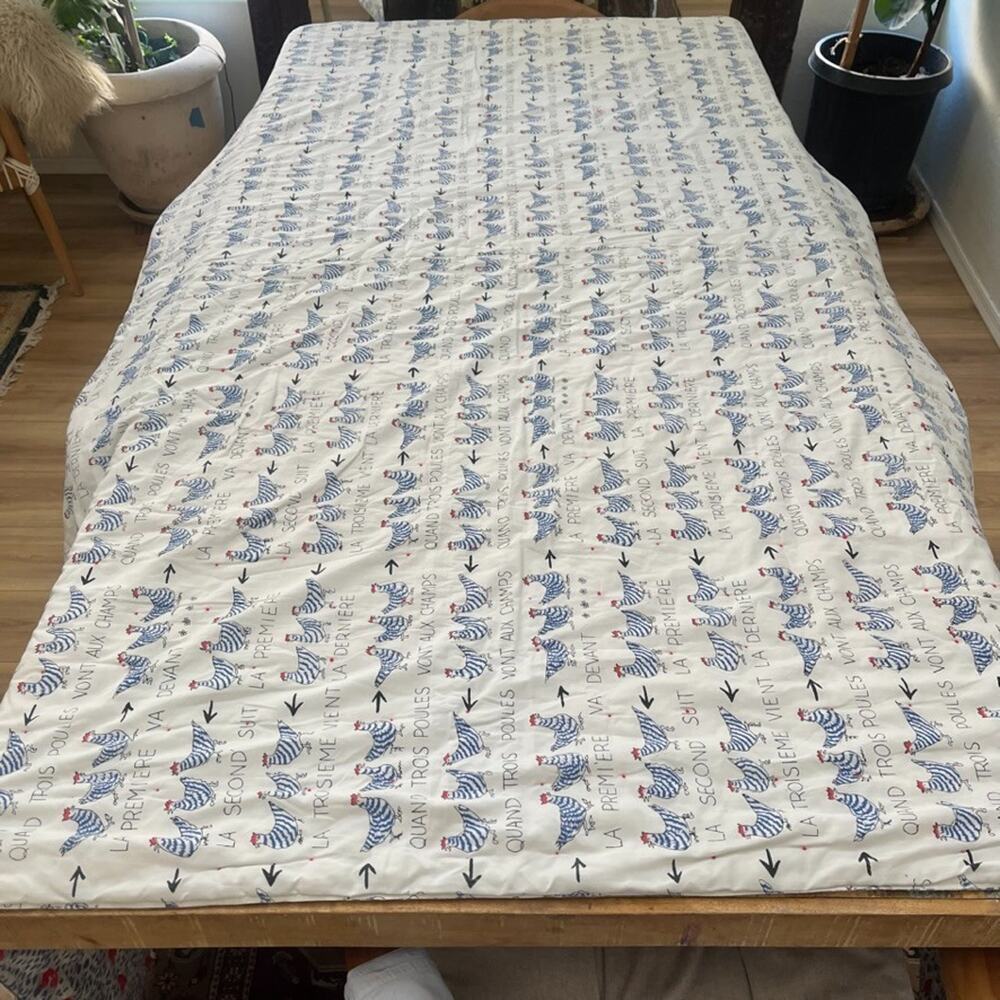 Handmade Reversible Bedspread 86 x 96 Colorful Animal Print - Picture 5 of 7